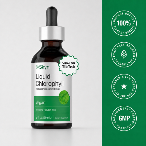 Liquid Chlorophyll Drops – Natural Daily Green Detox Supplement | Skyn